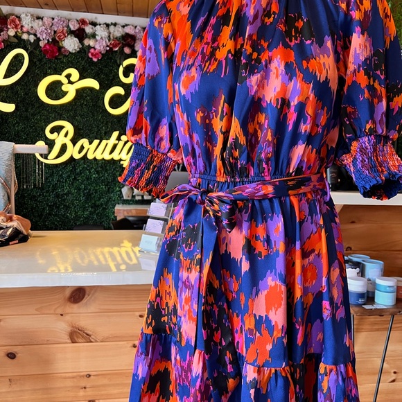 Summer Bright Abstract Print Dress - Picture 11 of 11